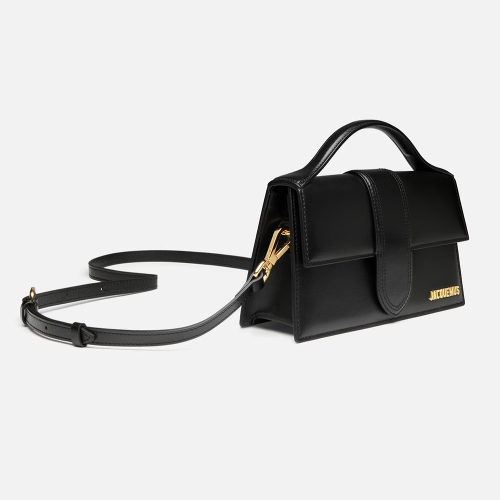 Jacquemus, The Grande Bambino, Black Leather Crossbody, Satchel Handbag 🖤 - Picture 2 of 10